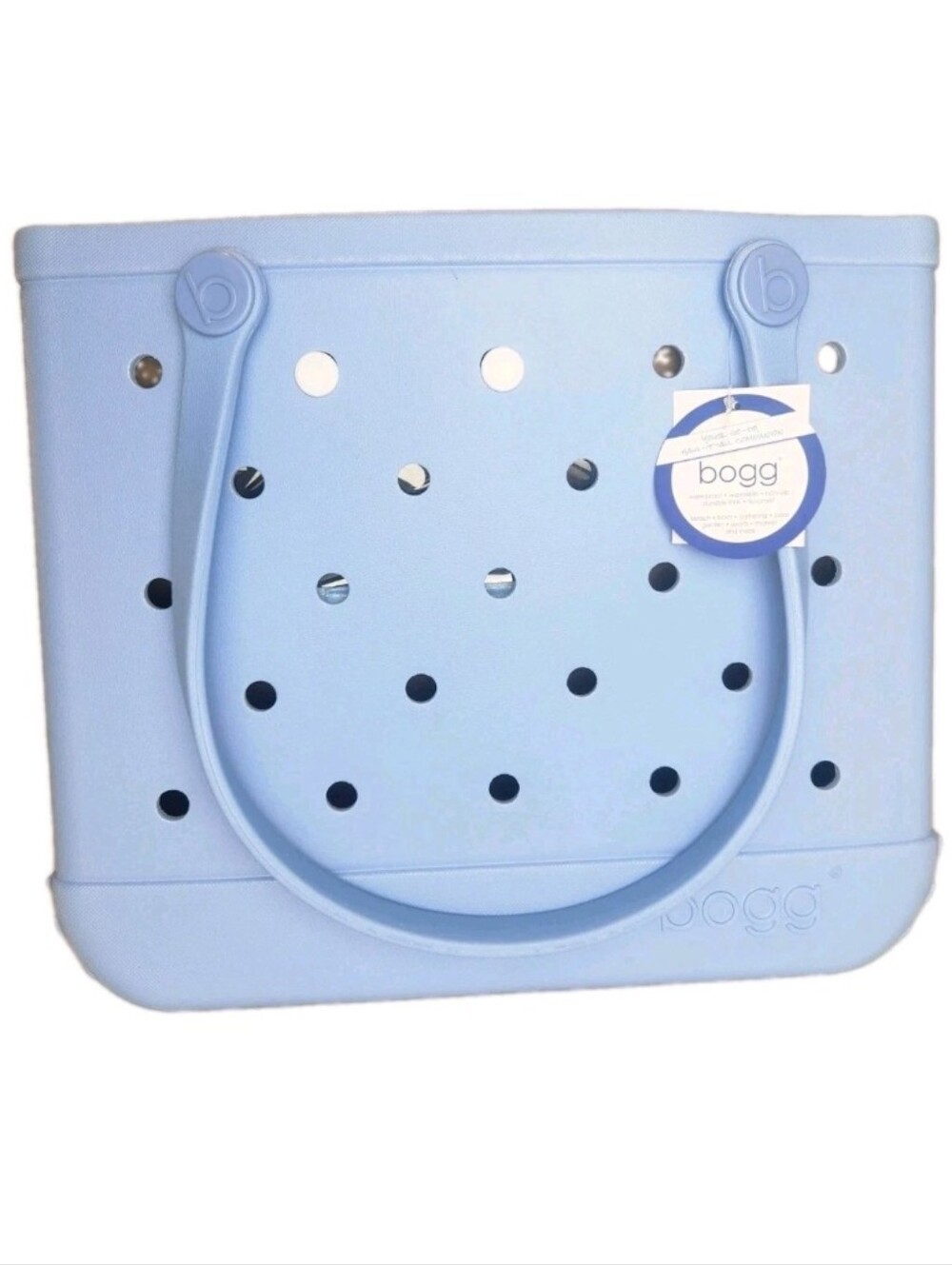 Bogg Bag Baby Blue Skies With Clear Bag Insert 15 X 12.5 New
